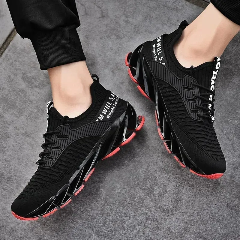 Novos sapatos de corrida masculinos leves confortáveis ​​tênis de malha respirável moda masculina sapatos casuais de malha respirável