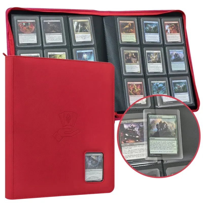 O fichário do carregador superior contém 360 carregadores superiores, 9 bolsos, fichário do carregador superior para cartões rígidos de 3 'x 4', fichário do cartão do toploader