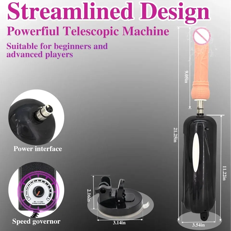 Máquina telescópica automática do vibrador da pressão da máquina do sexo com vibrador grande para brinquedos sexuais da masturbação dos homens e das mulheres