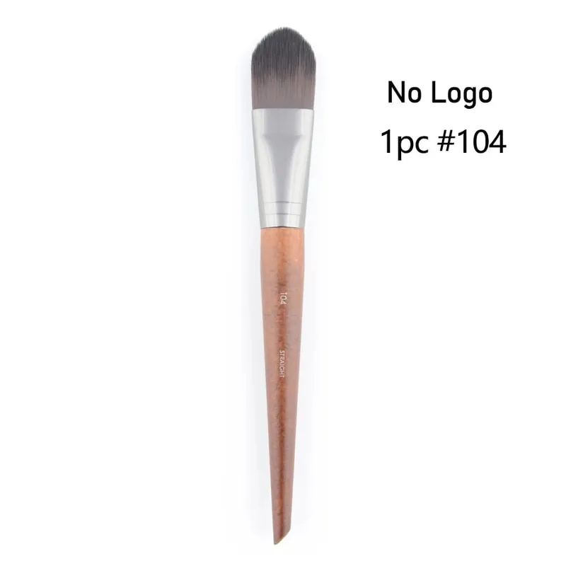 Pincel de maquiagem para base #108, creme bb plano líquido, madeira natural, máscara facial profissional, pincéis de maquiagem sintéticos, 1 peça — image 13