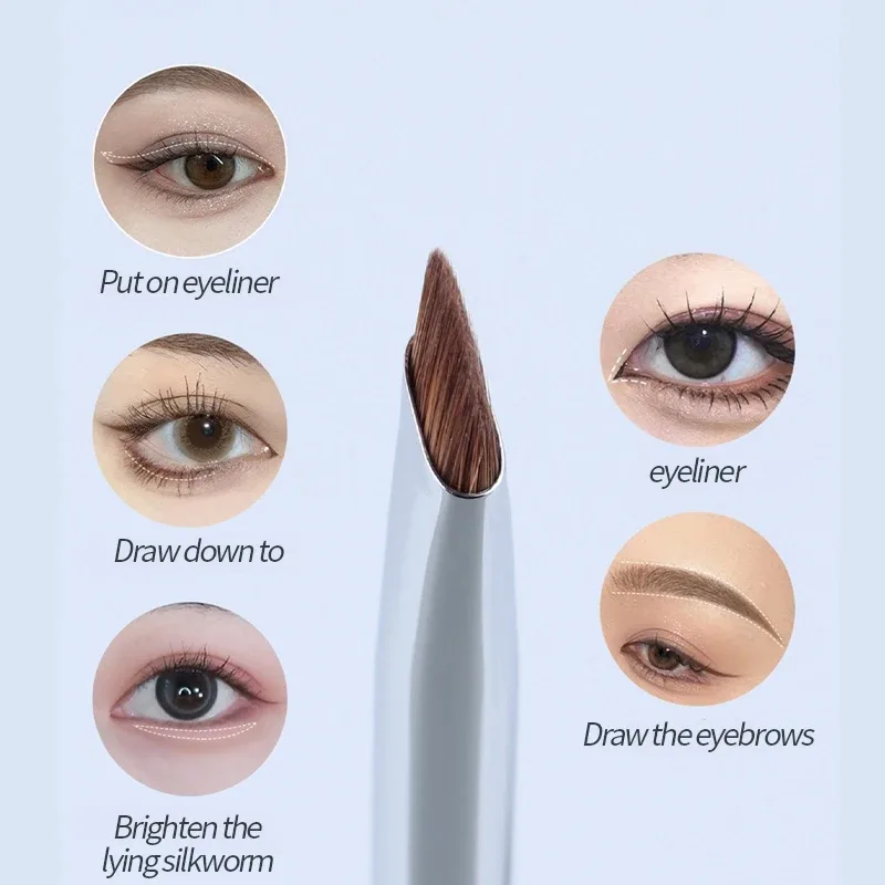 5/1pcs Sickle Eyeliner Brush Ultra Thin Oblique Angle Flat Head Eyebrow Brush Knife Edge Makeup Brush Liquid Eyeliner Brushes — image 5
