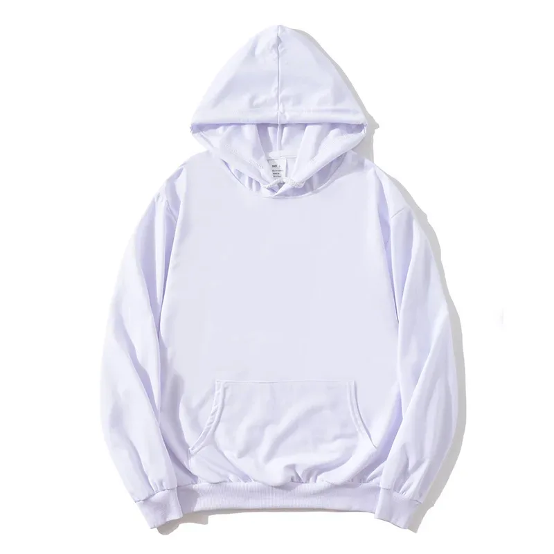 2024 pulôver hoodies primavera e outono manga longa cor sólida com capuz moletom moda casual masculino outfit sportwear solto ajuste