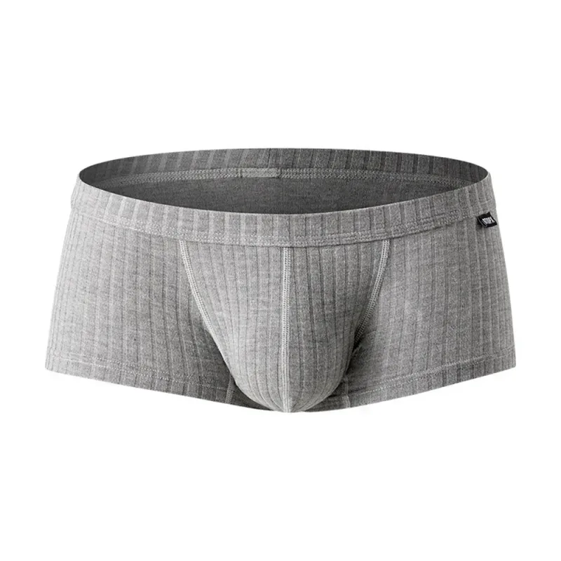 Calções masculinos cuecas bolsa aumentando cintura baixa suor respirável shorts cueca para homem 1pc