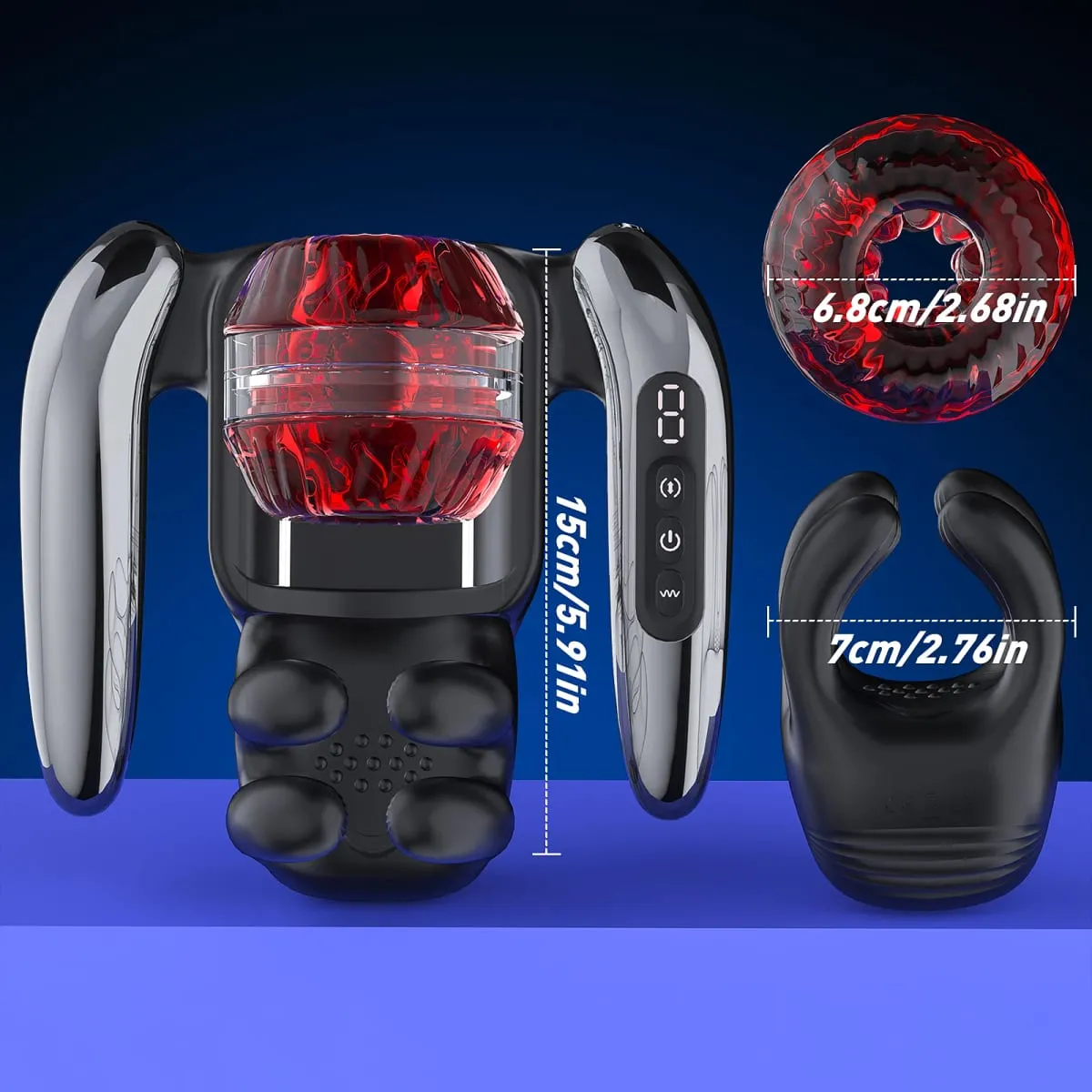Handheld Automatic Masturbator Cup 9 Telescopic & 9 Vibrating Modes Male Masturbation Blowjob Penis Pump Adults Sex Toys for Men