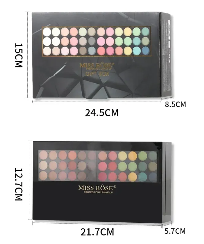 Miss Women All in One Makeup Kit - Conjunto completo com sombra, lábios, blush, batom, corretivo, escova, espelho, conjunto de presente multifuncional
