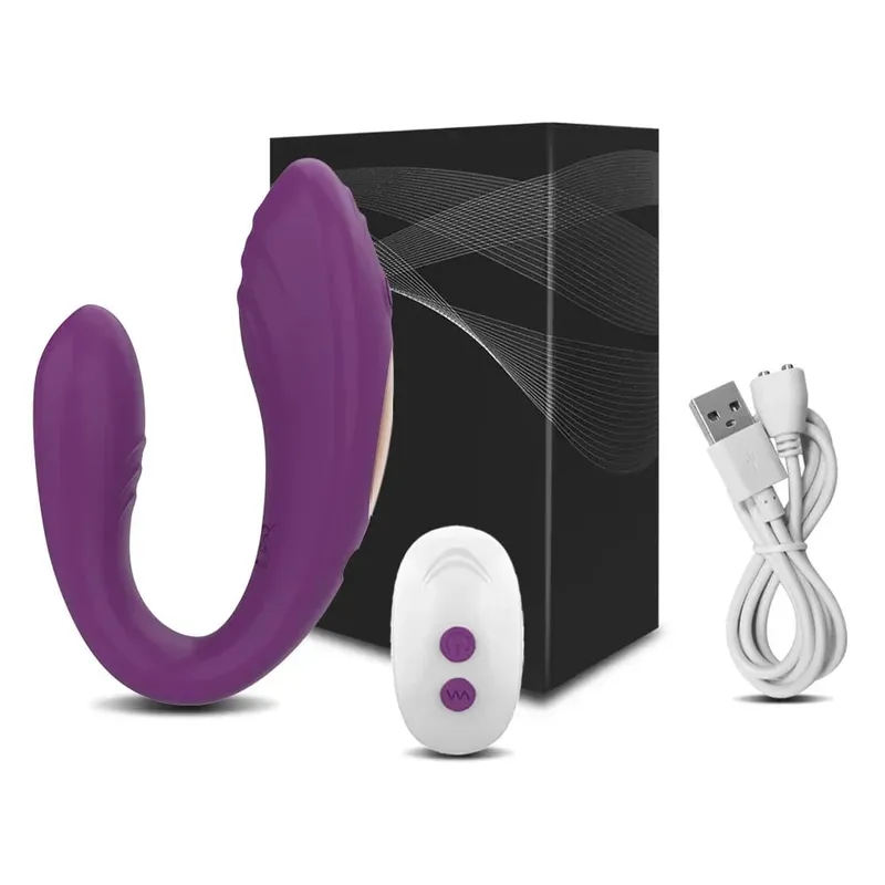 Vibrador tipo u com controle remoto, para mulheres, estimulação do clitóris, ponto g, massagem vaginal, masturbação feminina, brinquedos sexuais para casal