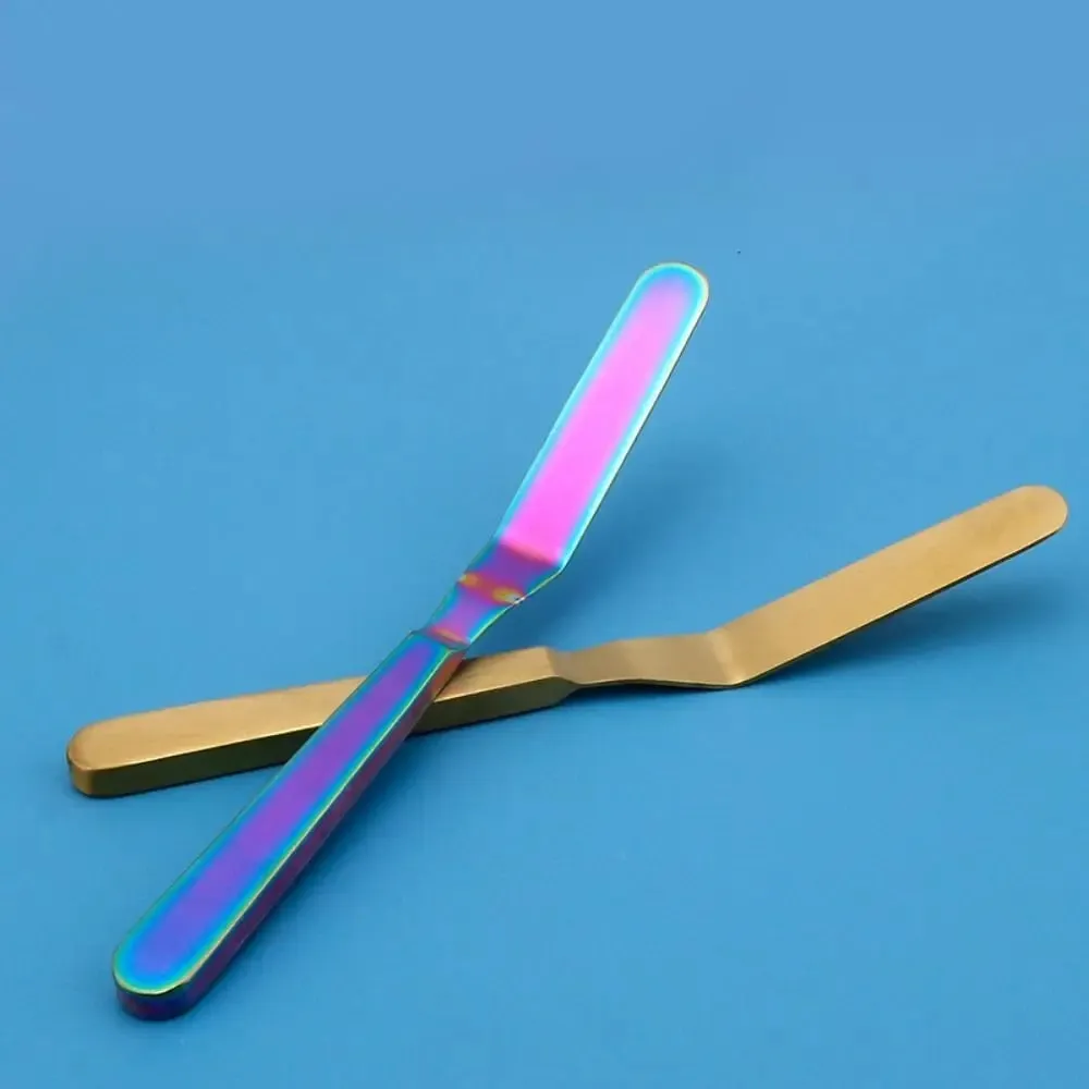 Utensílios de cozinha raspador de manteiga de aço inoxidável 8 tamanhos, espátula de confeiteiro para bolo, à prova de ferrugem, espalhador de geléia, pão