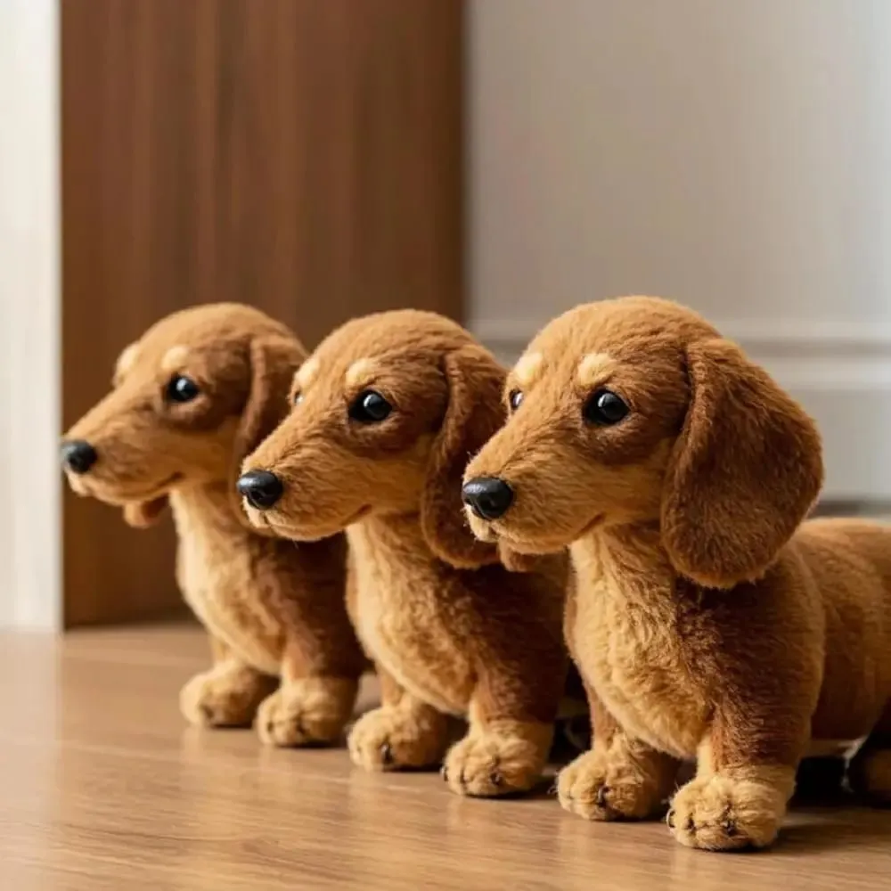 Novo design macio cão fofo imita simulação de movimento natural travesseiro realista para suporte emocional