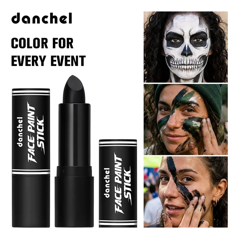Fantasia de bruxa para halloween, conjunto de maquiagem com saco de cordão, sombra, batom, delineador, sobrancelha, pintura facial para festa de cosplay de halloween