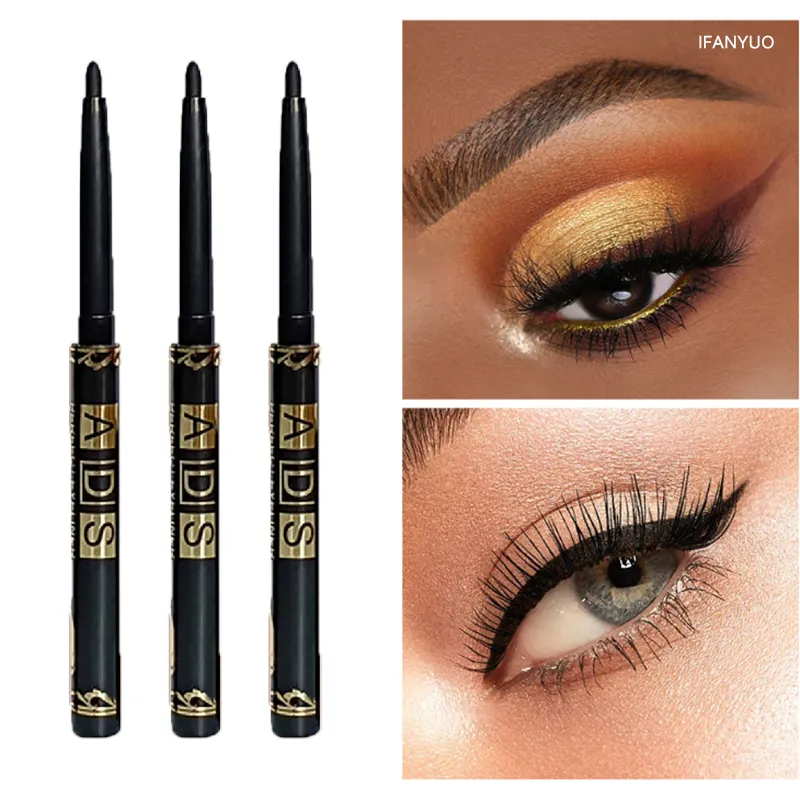 3 pçs lápis delineador de secagem rápida duradouro suave fosco delineador à prova dwaterproof água anti manchas líquido delineador caneta olhos maquiagem cosméticos