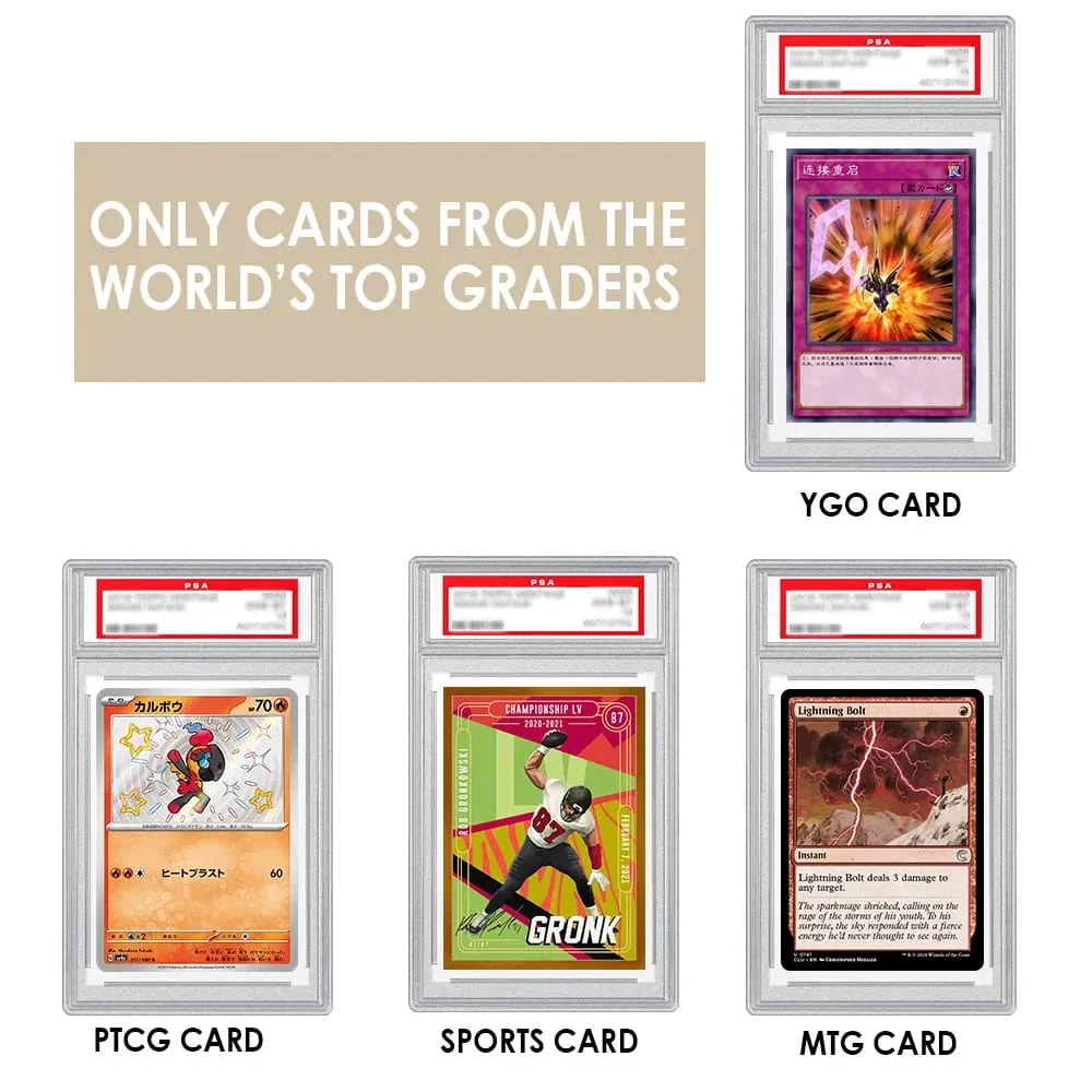 (Pack of 5) Recessed Design Frosted Frame Type Storage Anti-UV Card Brick for Collector-Grade Protection for Card Slabs