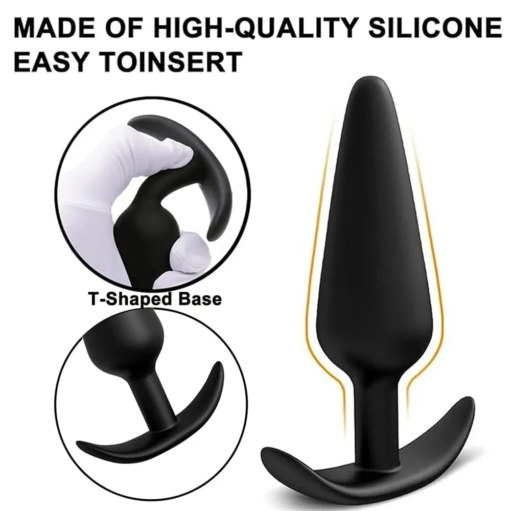 T Shape Anal Plug 3 Sizes Soft Silicone Butt Plug Stimulator Anal Sex Toys Prostate Massager Dildo For Women Men Adult Sex Toys