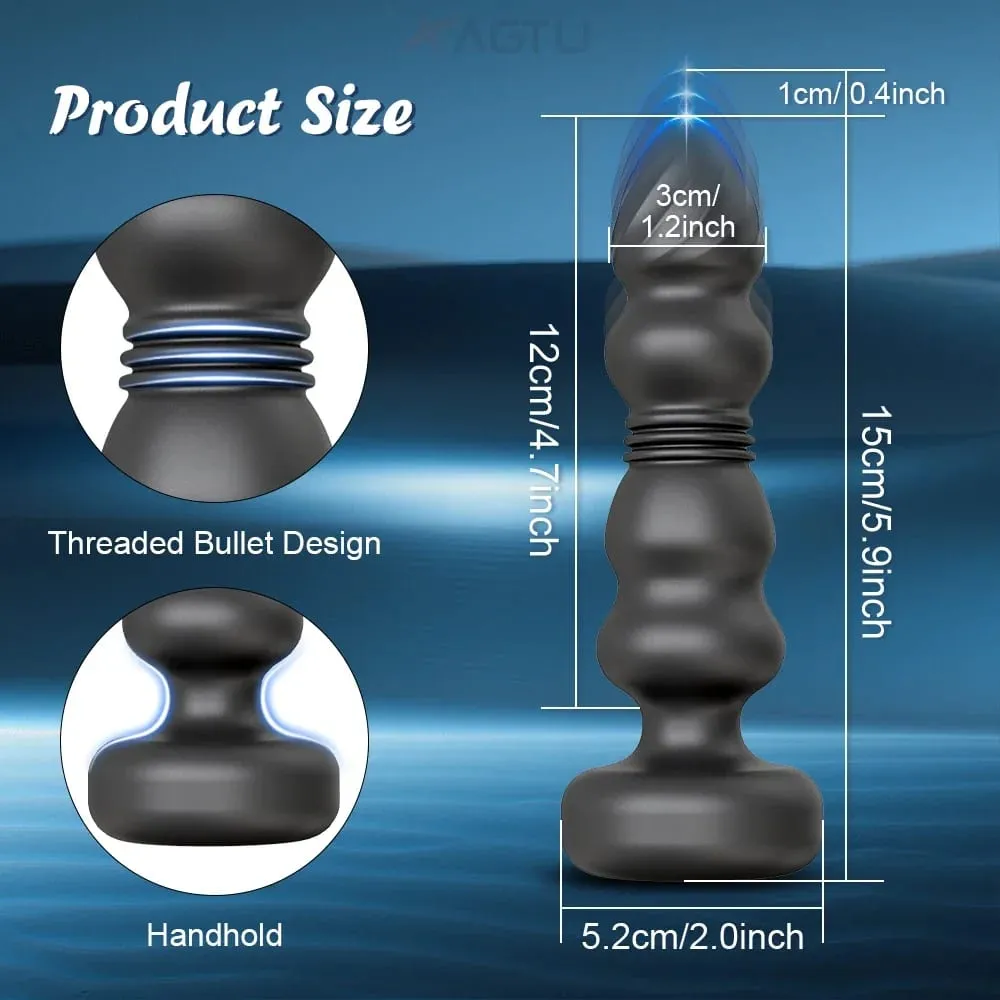 Empurrando Plugue Anal Vibrador Contas Anal Masculino Massageador de Próstata Telescópica Vibratória Butt Plug Estimulador Brinquedos Sexuais para Mulheres Homens