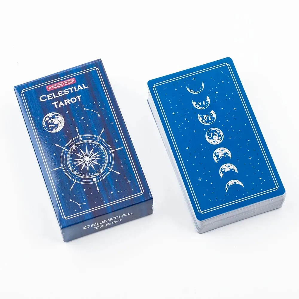 Tarô Celestial preenchido com a atmosfera misteriosa de corpos celestes cósmicos Divination Edition Deck Board Playing Games