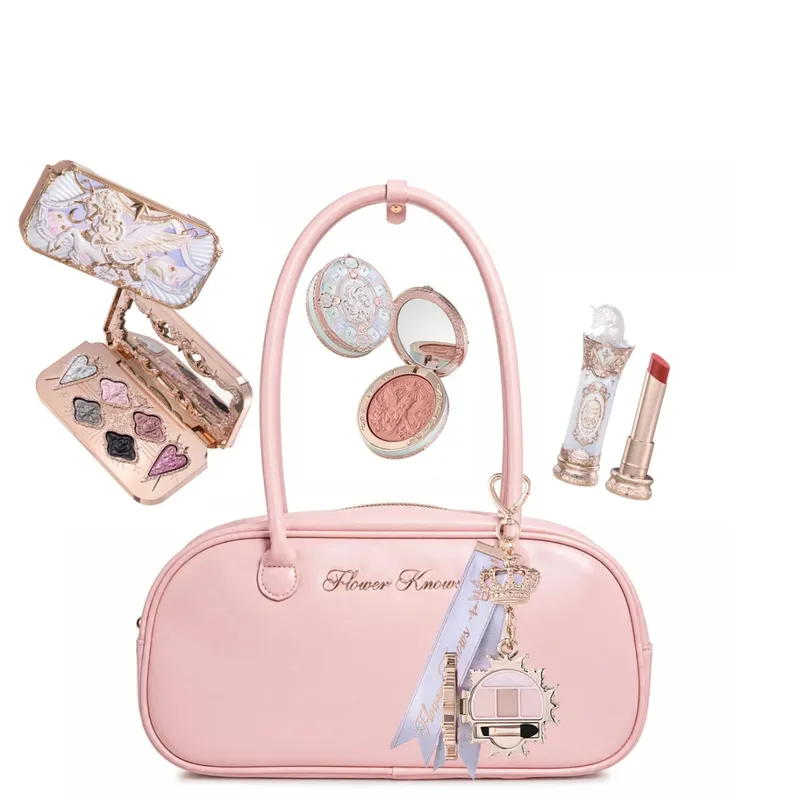 Flor sabe cavaleiro unicórnio conjunto de maquiagem sombra blush batom com sacola bonito kawaii beleza presente conjunto edição limitada — image 7