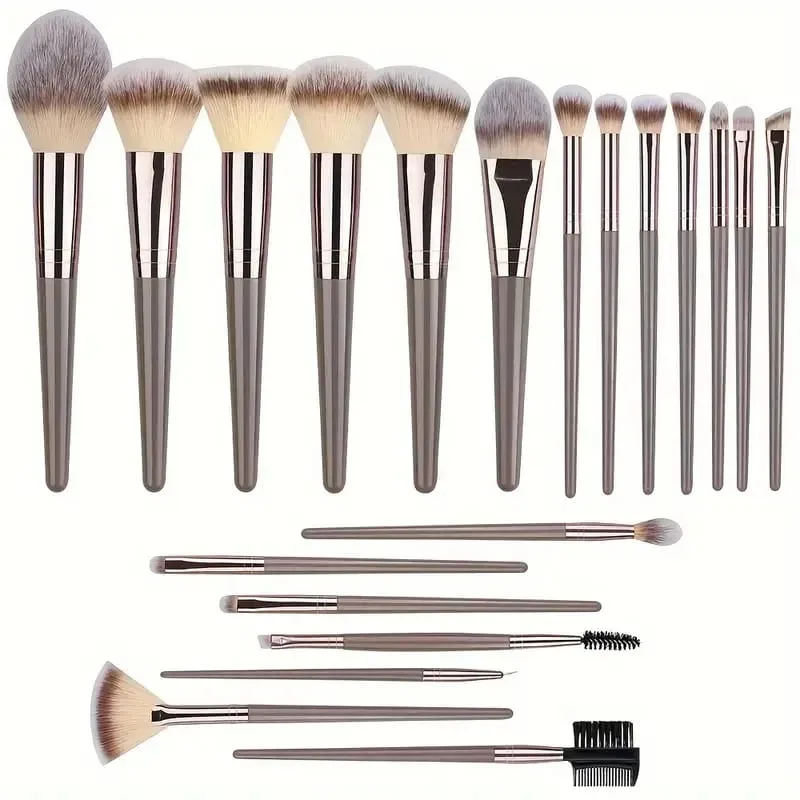 3-20 pçs pincéis de maquiagem macio macio conjunto de escova de maquiagem ferramentas cosméticas para fundação pó sombra kabuki mistura ferramenta de beleza — image 10