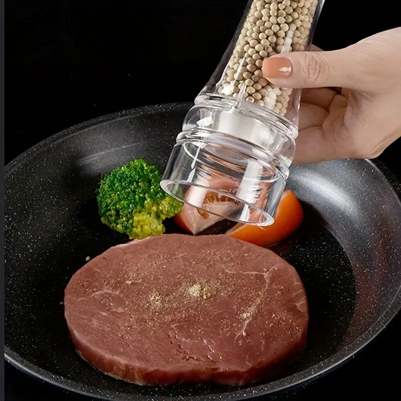 1 pçs especiarias moinho shaker acrílico manual moedor de pimenta sal especiarias moinho shaker cozinha transparente ferramenta moagem
