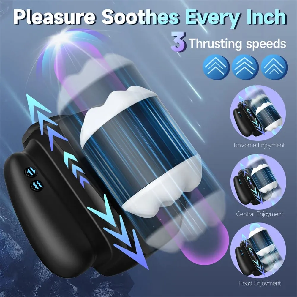 Automatic Telescopic Vibrating Male Handle Masturbator Cup Penile Stimulator Vaginal Pocket Pussy Adult Sex Machine for Men