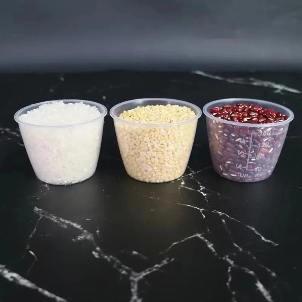 Mini copo de medição de arroz 100/160ml, plástico com jarros de medição de escala, ferramentas de medição de balança de cozinha digital transparente — image 7