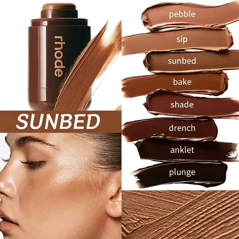 Contour Bronzer Stick Non-fading Waterproof Pocket Blusher LipBoost Lip Gloss Moisturizing Colada Lipstick Eye Patch