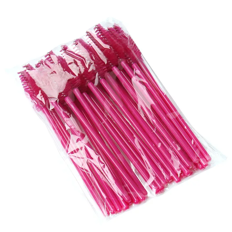 Pincel de sobrancelha para cílios, 50 peças, forma de gota de água, material de nylon, pincéis de maquiagem, extensão de cílios, ferramentas de beleza, varinha de rímel