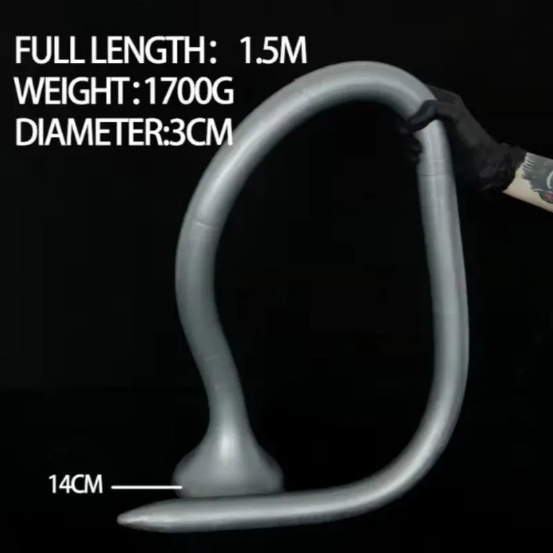 150cm overlength anal vibrador estimulador profundo silicone longo anal plug grande buttplug massagem de próstata masturbador brinquedos sexuais sexshop