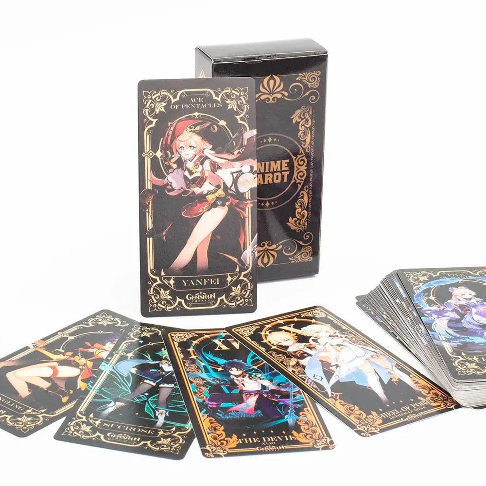 Cotolie KUMACHAN MOON CARDS 24 Pcs Deck Versão Inglês Adorável Urso Oracle Cards Jogo de Tabuleiro para Festa de Família 10.4*7.4cm