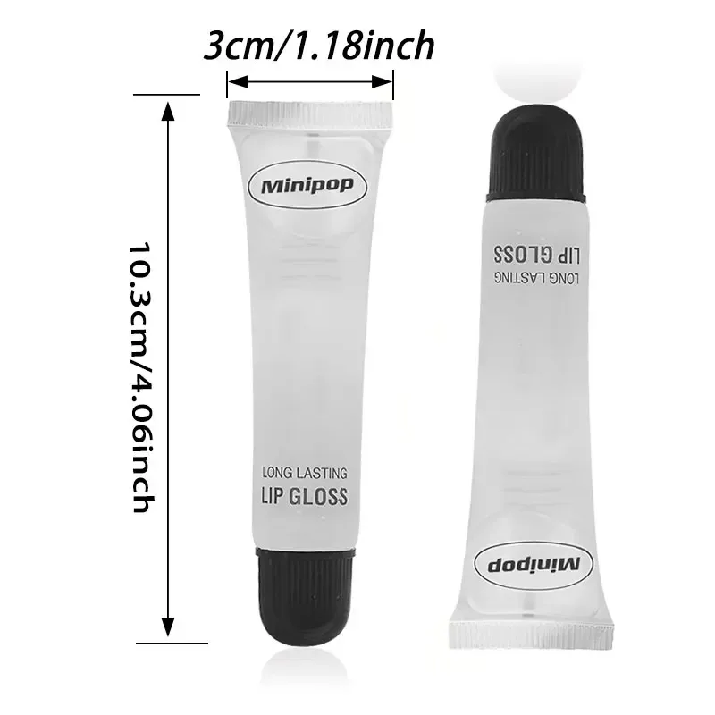 2/3/6pcs brilho labial transparente hidratante de longa duração | Óleo de base labial não pegajoso, acabamento de alto brilho, cosméticos para cuidados com os lábios 18ml