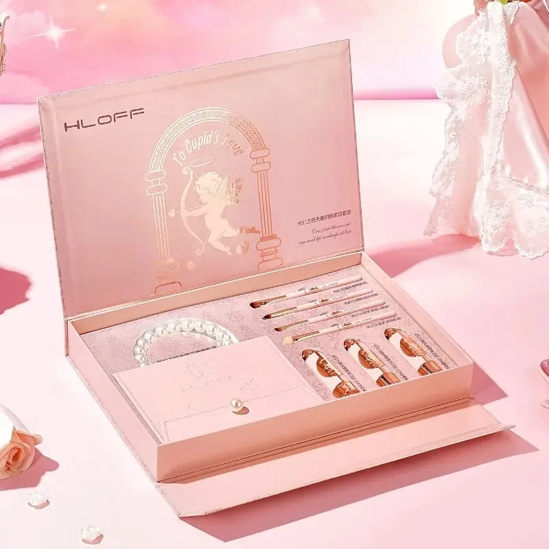 化妝禮品組 – 眼影盤和口紅全臉美容套裝 送給女朋友和妻子的完美情人節禮物