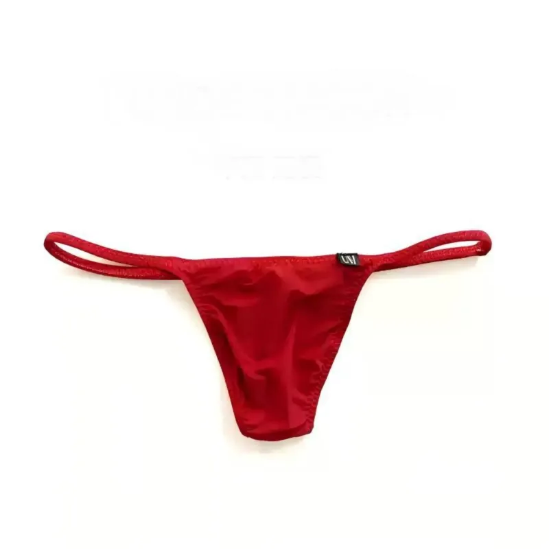 Men's Sexy Low Waist Semi-Transparent Thin Thong Underwear Tight Fitting Bagless G-Strings Hot Summer Choice