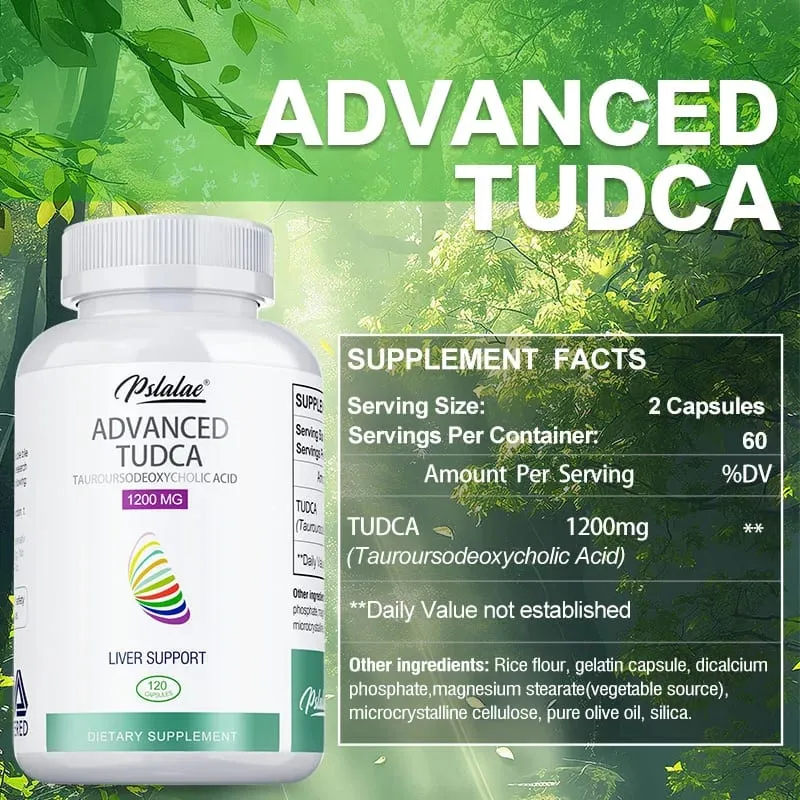 天然 TUDCA 肝臟支持 1200 毫克 - 支持肝臟清潔、排毒和修復