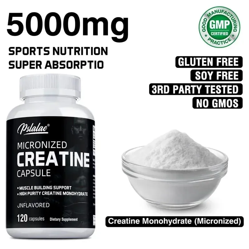 Creatina Monohidratada - Construa massa muscular magra, melhore a resistência e a saúde muscular geral, melhore o desempenho atlético Non-GMOSupp
