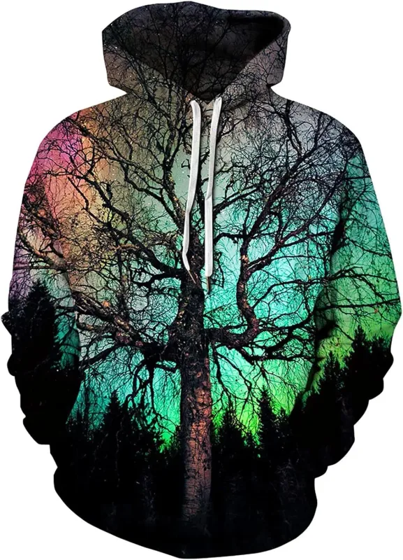 Mens Graphic Hoodies Unisex Novelty Print Hoodie, 3D Pattern Pullover Sweatshirt With Pocket, Long Sleeve Warm Graphic Hoodie Me