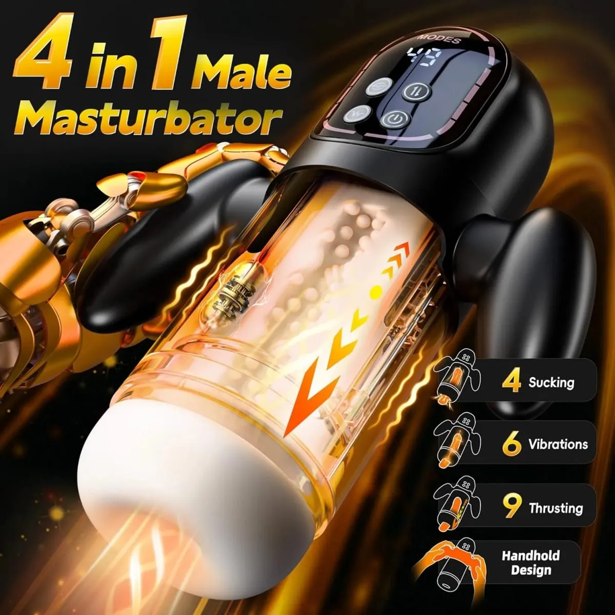 Automatic Male Masturbators Masturbation Cup Powerful Vacuum Sucking Blowjob High Speed Thrusting for Men Sex Machine Sex Toys — image 2