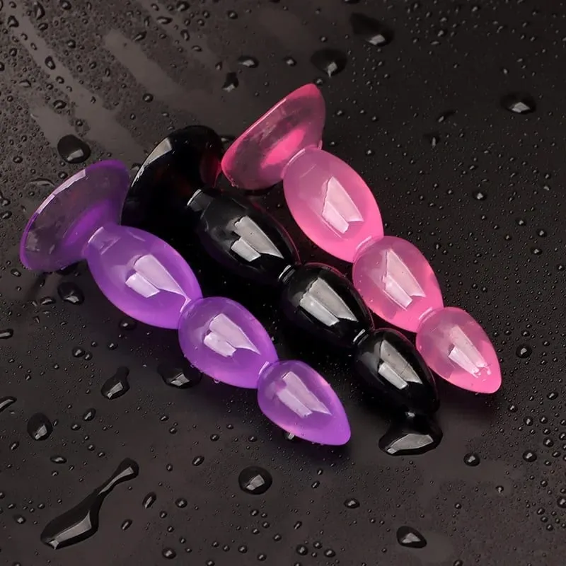 1pc butt plug vibrador bunda massagem de próstata unisex sexy rolha tpe anal plugues contas adulto brinquedo sexo para homens mulheres adultos jogos