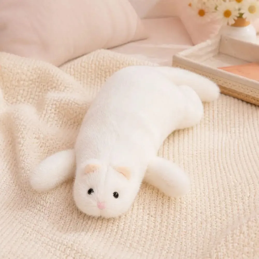 Soft Plush Ferret Plush Pillow Fluffy Texture Dense Stitching Long Ferret Cushion Cute Expression Plush Animal Pillow
