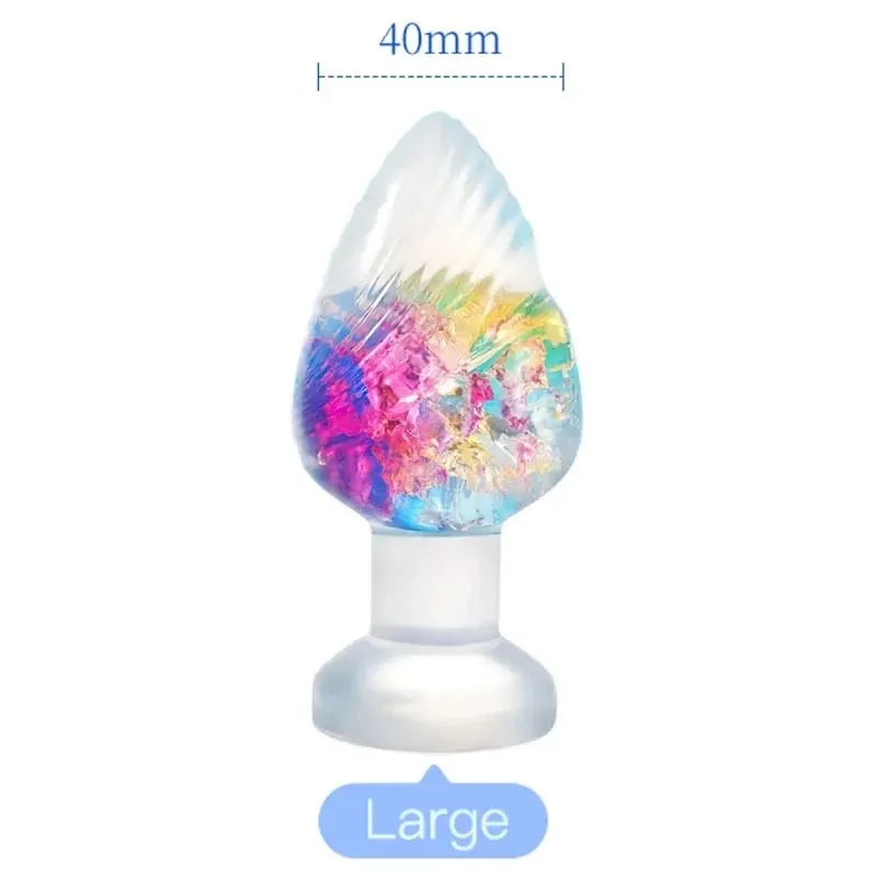 Plugue anal de silicone líquido, plugue anal macio e fácil de limpar, plugue anal de arco-íris, plugue anal para bunda, brinquedos sexuais adultos, casais, jogo para adultos