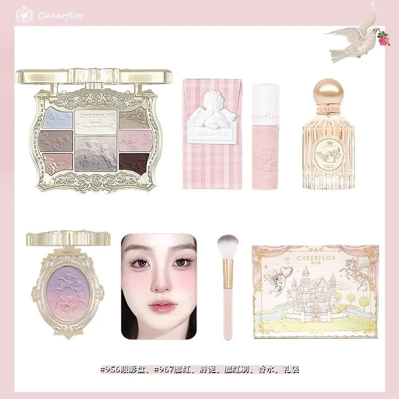 Conjunto de caixa de presente de maquiagem cosméticos blush batom sombra paleta prático kit de maquiagem premium presente de aniversário para mulher gi — image 4