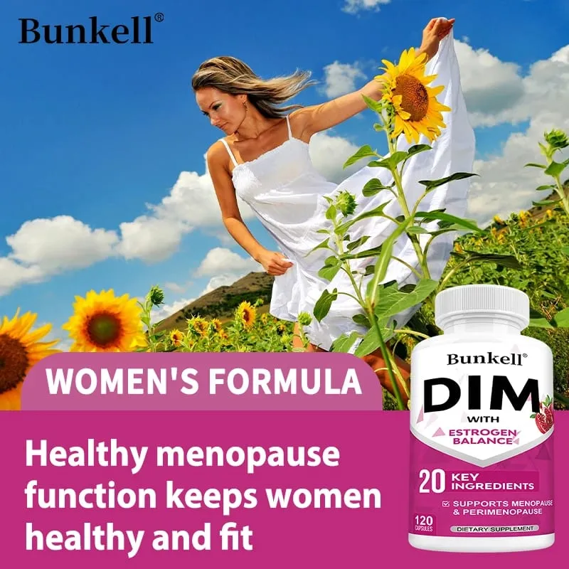 Suplemento DIM Cápsulas de 150mg com Extrato de Pimenta Preta Nutrição Natural de Plantas para o Equilíbrio Diário do Bem-Estar Corporal para Mulheres