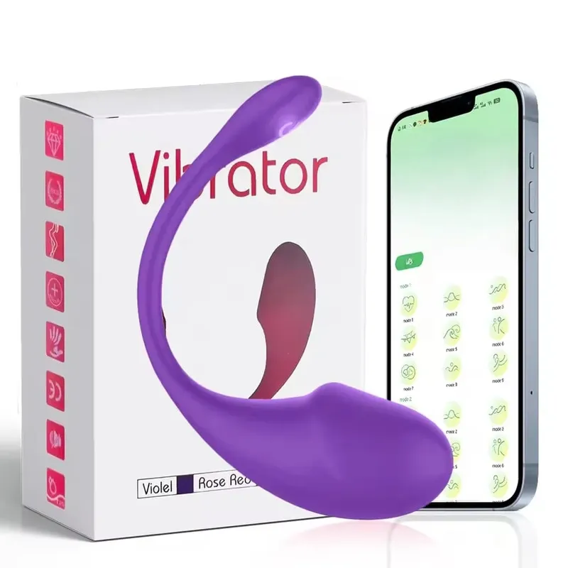 Vibrador ponto g sem fio para mulheres, aplicativo bluetooth, ovo vibratório, estimulador de clitóris, uso vaginal, massageador, brinquedo sexual adulto, casal