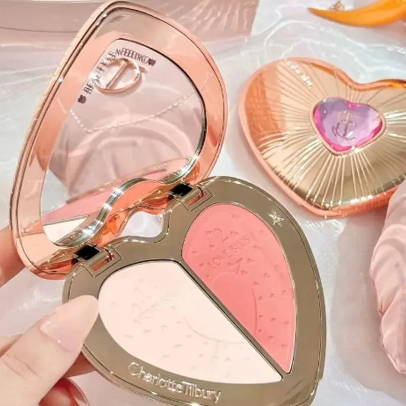 CT Lip Cheek Blush de uso duplo Creme de duas cores em pó à prova d'água Blush e destaques de duas cores Blush Cosméticos