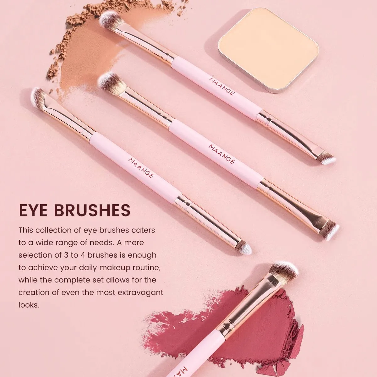 Pincéis de maquiagem de cabeça dupla, 7 peças, base densa, corretivo, creme líquido, detalhes de mistura, sombra, ferramentas de beleza