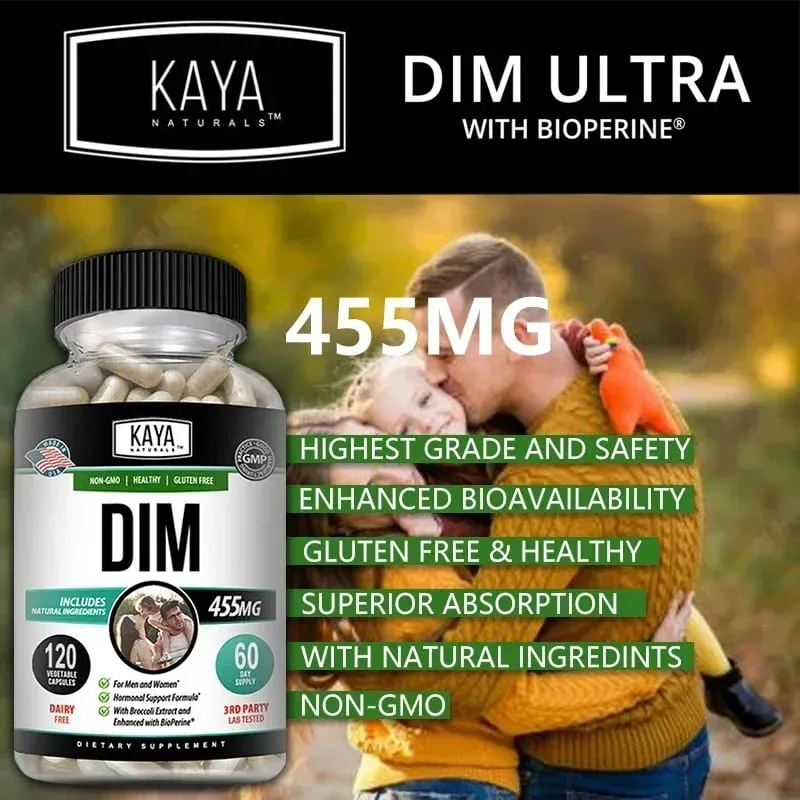 DIM Capsules - DIM Supplement for Men and Women | Herbal Supplement for Hormone Balance Menopause and Prostate