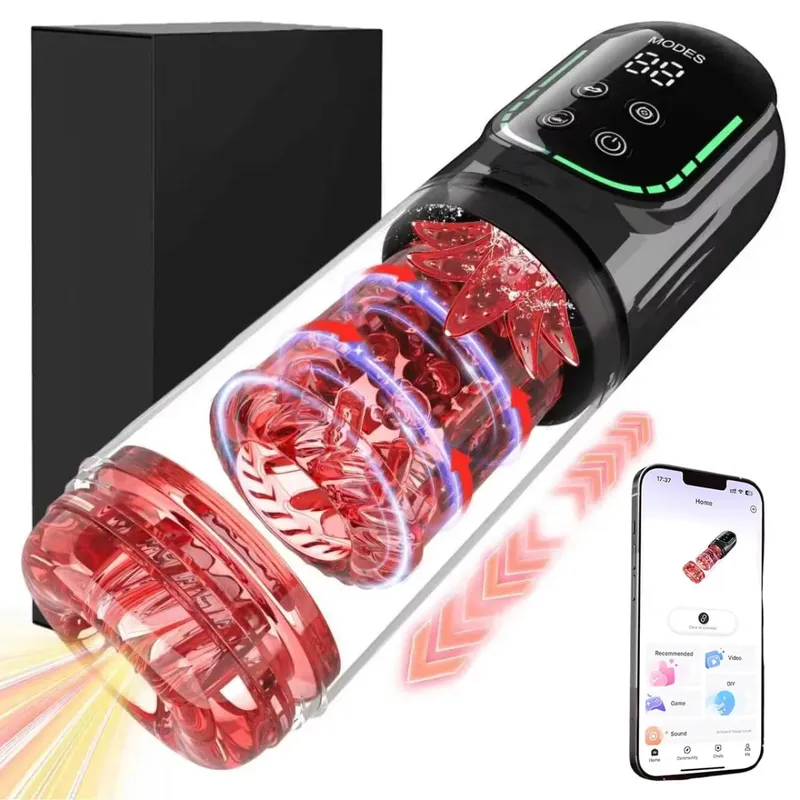 Copo masturbador masculino telescópico automático, sucção vibratória, masturbação, vagina, boquete, brinquedos sexuais adultos para homens