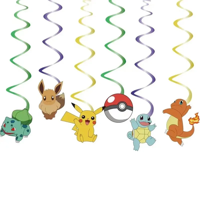 Pokemon festa de aniversário pratos descartáveis ​​pikachu tema toalha de mesa personagem balão decoração de aniversário chá de bebê suppli