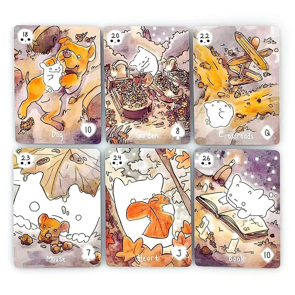 Lil Phantasm Lenormand Oracle Deck 36 可愛幽靈主題神諭獨特藝術算命卡牌遊戲萬聖節遊戲