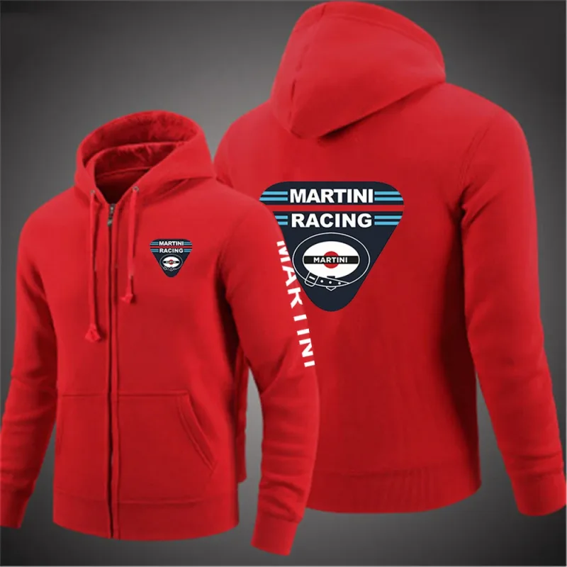 Martini Racing 2024 Men's Fashion Hoodies Spring And Autumn Solid Color Zipper Pullover Comfort Harajuku Top Sweatshirts