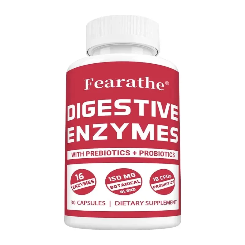 Digestive Enzyme Capsules - with Probiotics & Prebiotics Support Gut Health Immune Support Promote Digestive Health