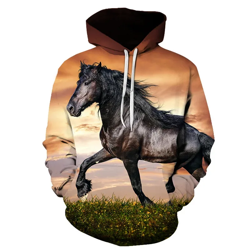 Horse Win Instant Success 3D Print Hoodies Interesting implication Animal Design Men Women Streetwear Pullover Casual Sweatshirt