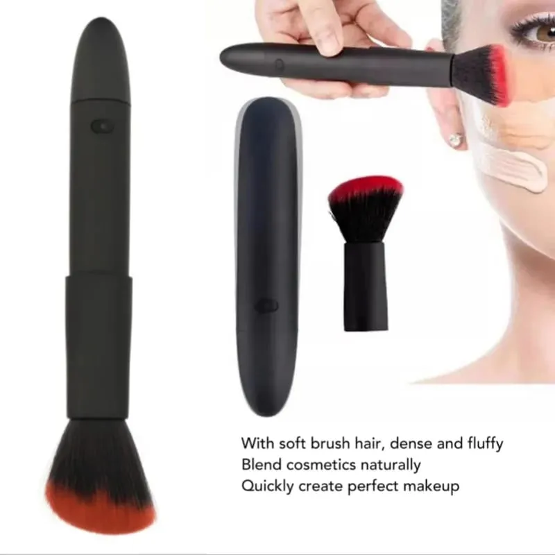 Pincel de maquiagem elétrico 10 engrenagens recarregável multifuncional blush escova rosto confortável macio para maquiagem de viagem em casa